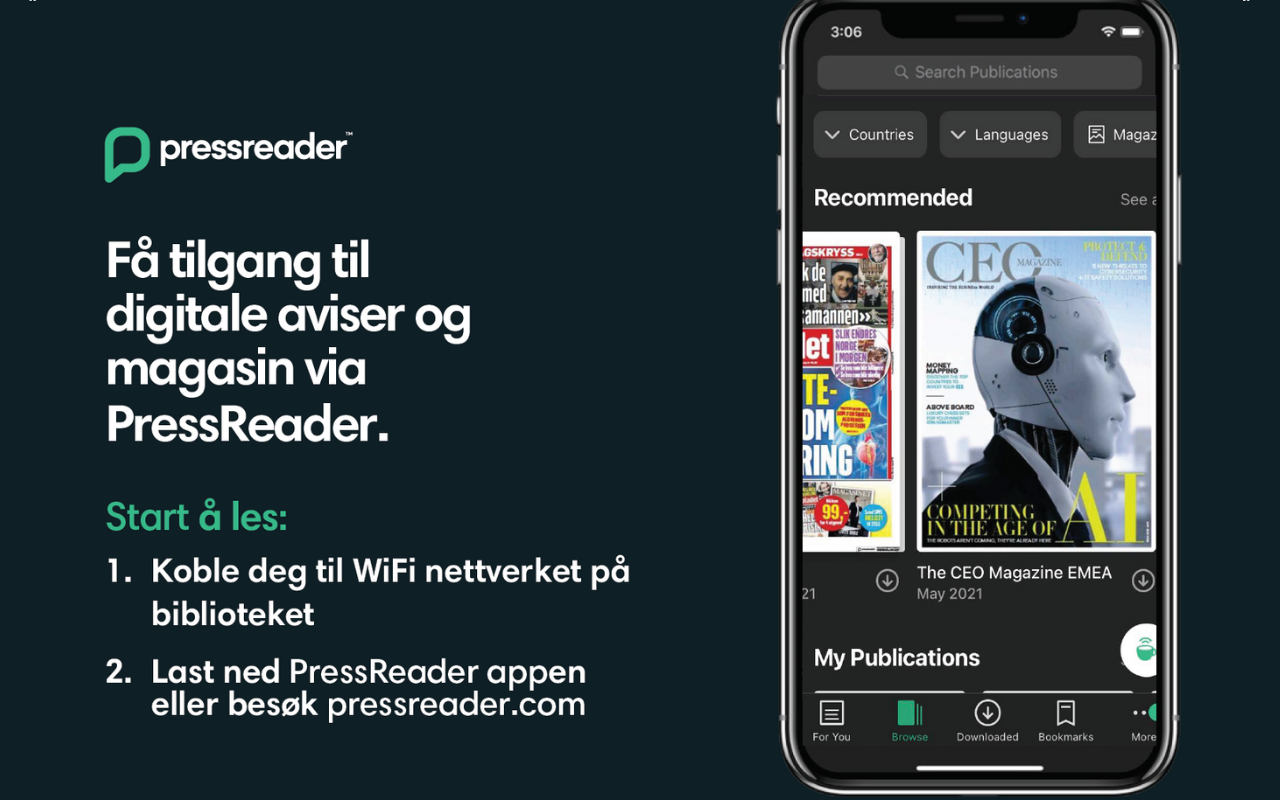 PressReader. Grafikk og logo.